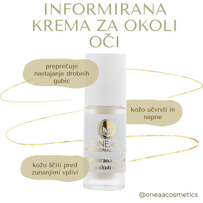 Paket: informirana krema za okoli oči 30ml + pregled